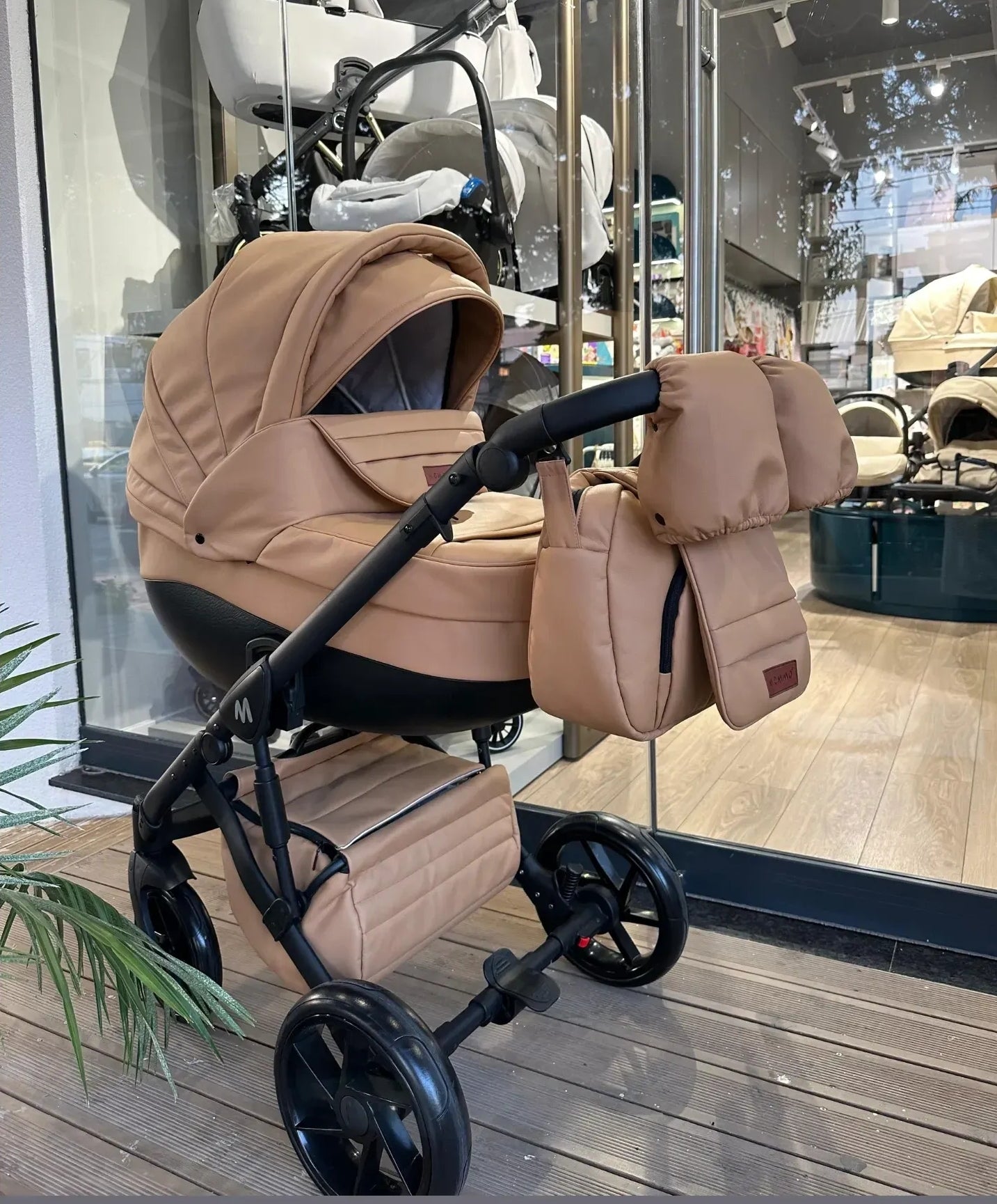 MOMMO AAA Baby Stroller 2in1/3in1/4in1 Eco Leather